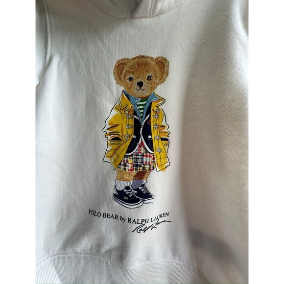 NWT POLO RALPH LAUREN  Girls 5 6X,6, POLO Bear SweatER  KID  FLEECE  HOODIE NEW - Picture 2 of 6